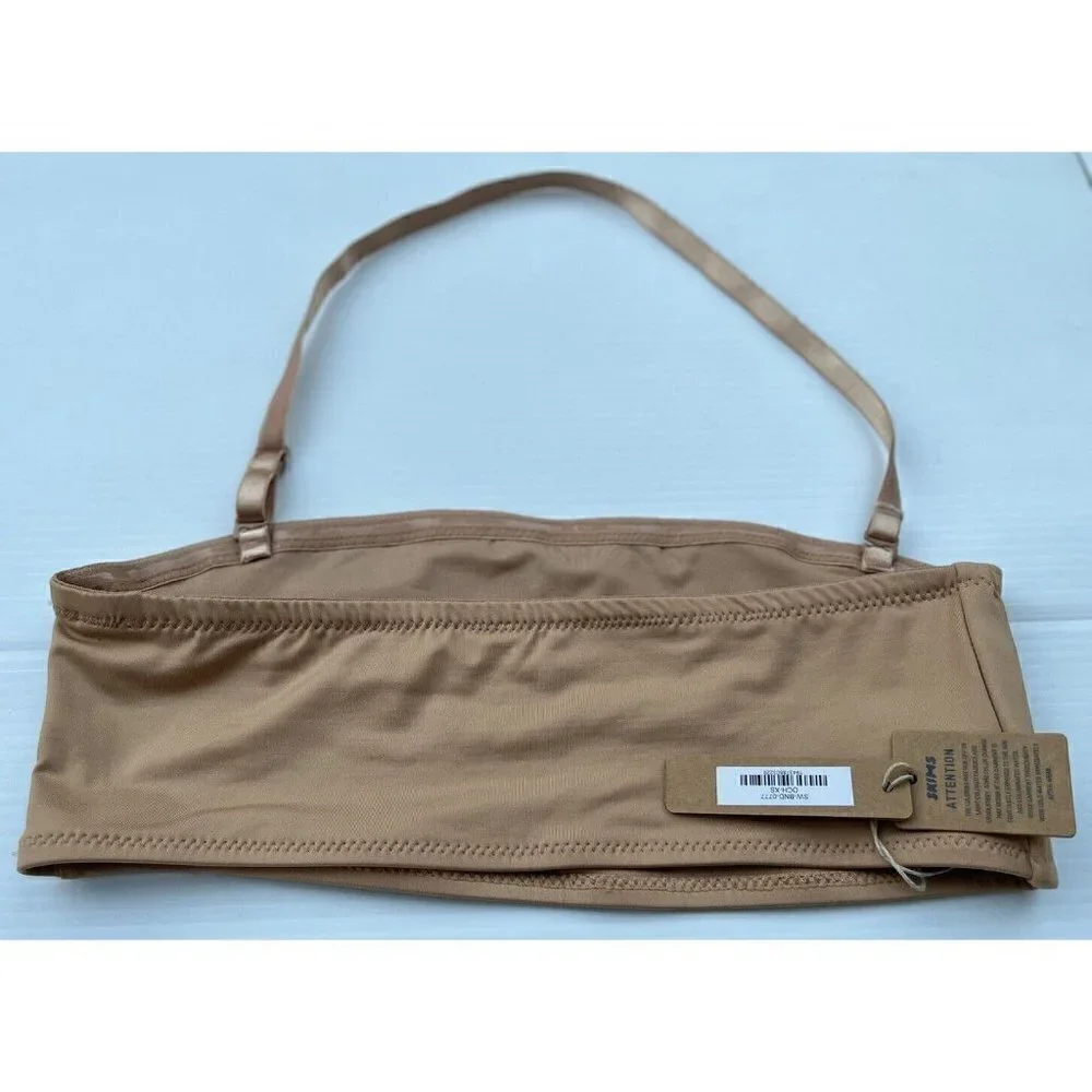 SKIMS Swim Bandeau Beige Size XS Bikini Top Orche SW-BND-0777